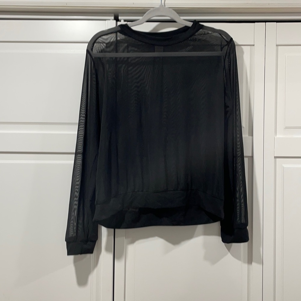 Women’s size large sheer stretchy top